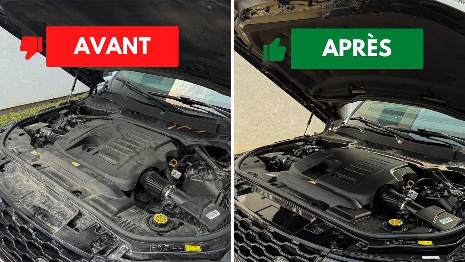 Nettoyage du compartiment moteur en tant que service supplémentaire