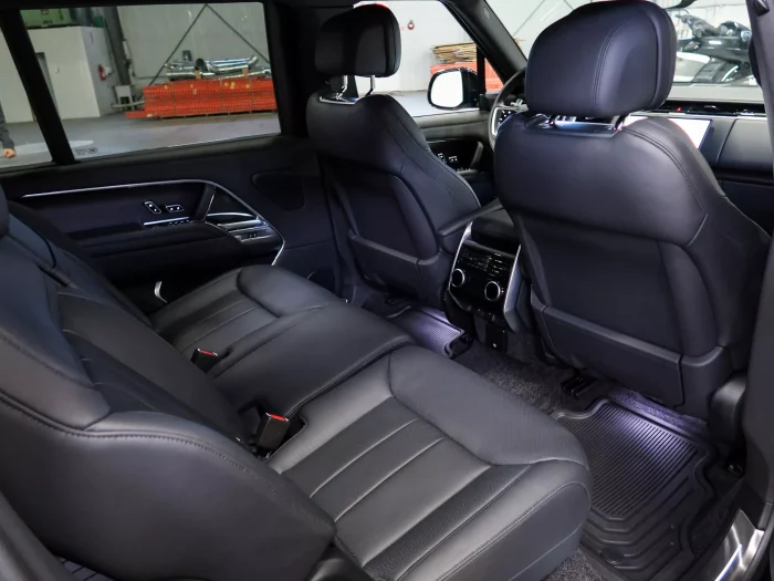 Professional interior car detailing result with rear seats and carpets cleaned in Terrebonne