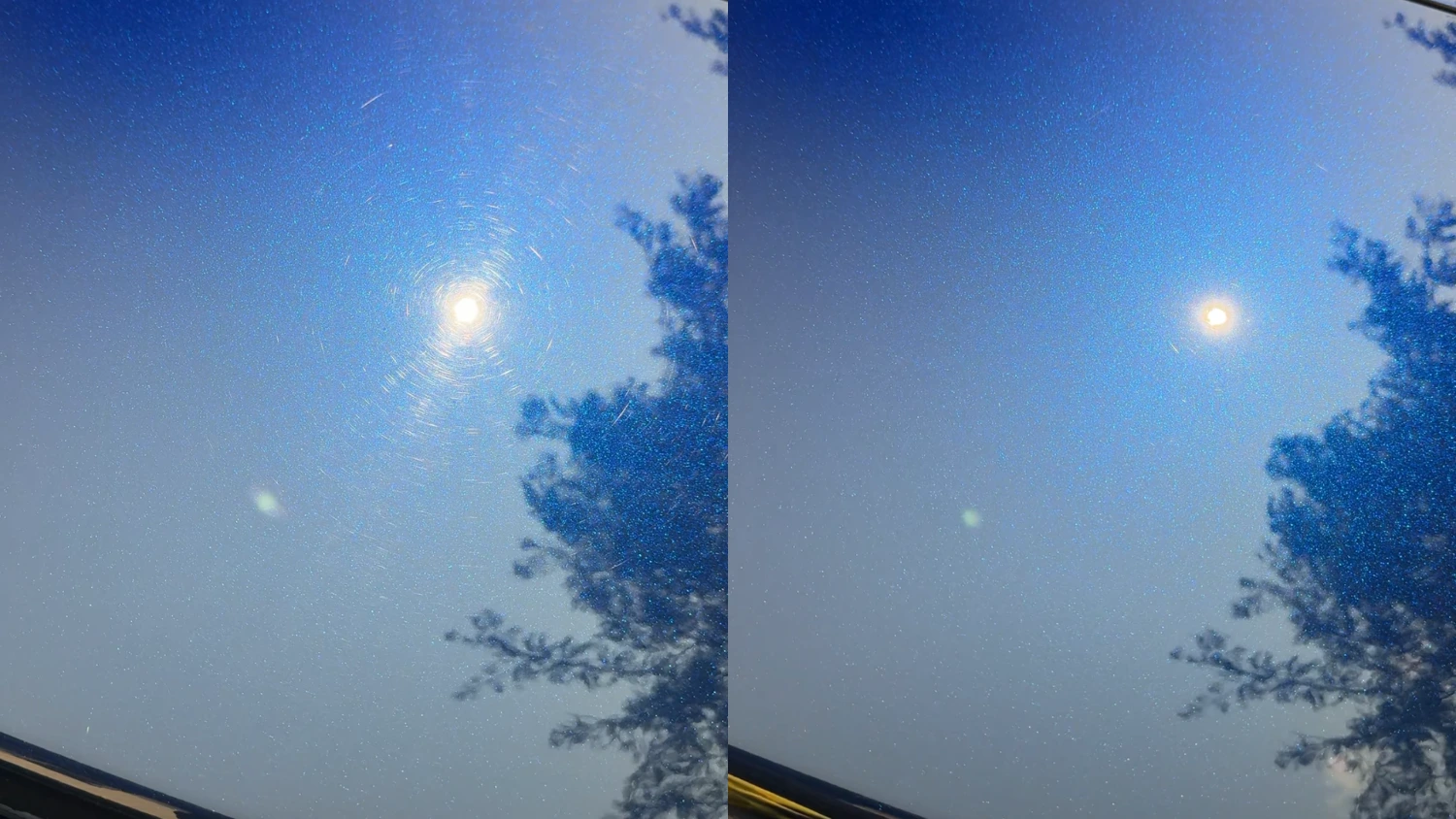 Before and after — paint correction and ceramic coating applied at Psycho Detailing studio in Terrebonne