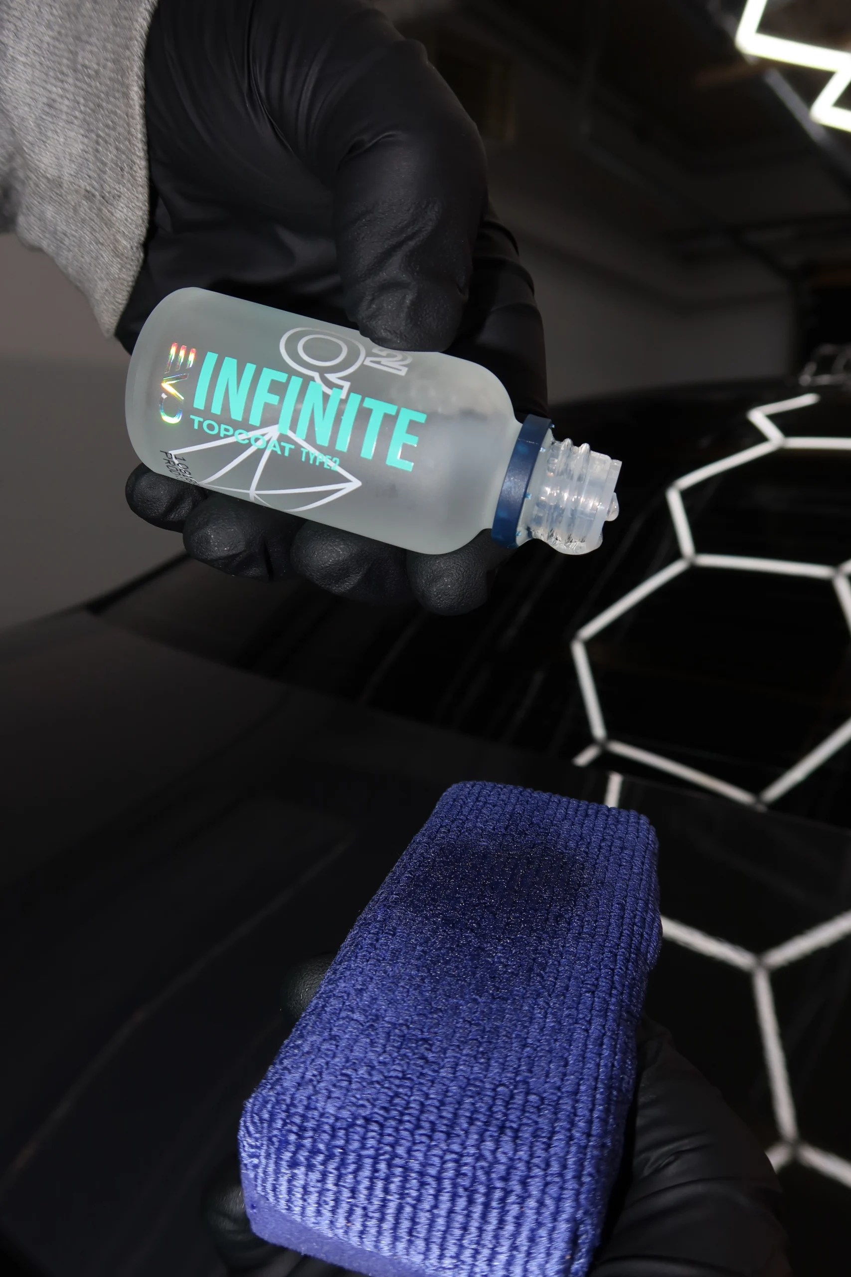Bouteille GYEON Q² Infinite Topcoat Type 2 utilisée par Psycho Detailing